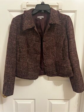 Ann Taylor Brown Multi Tweed Blazer